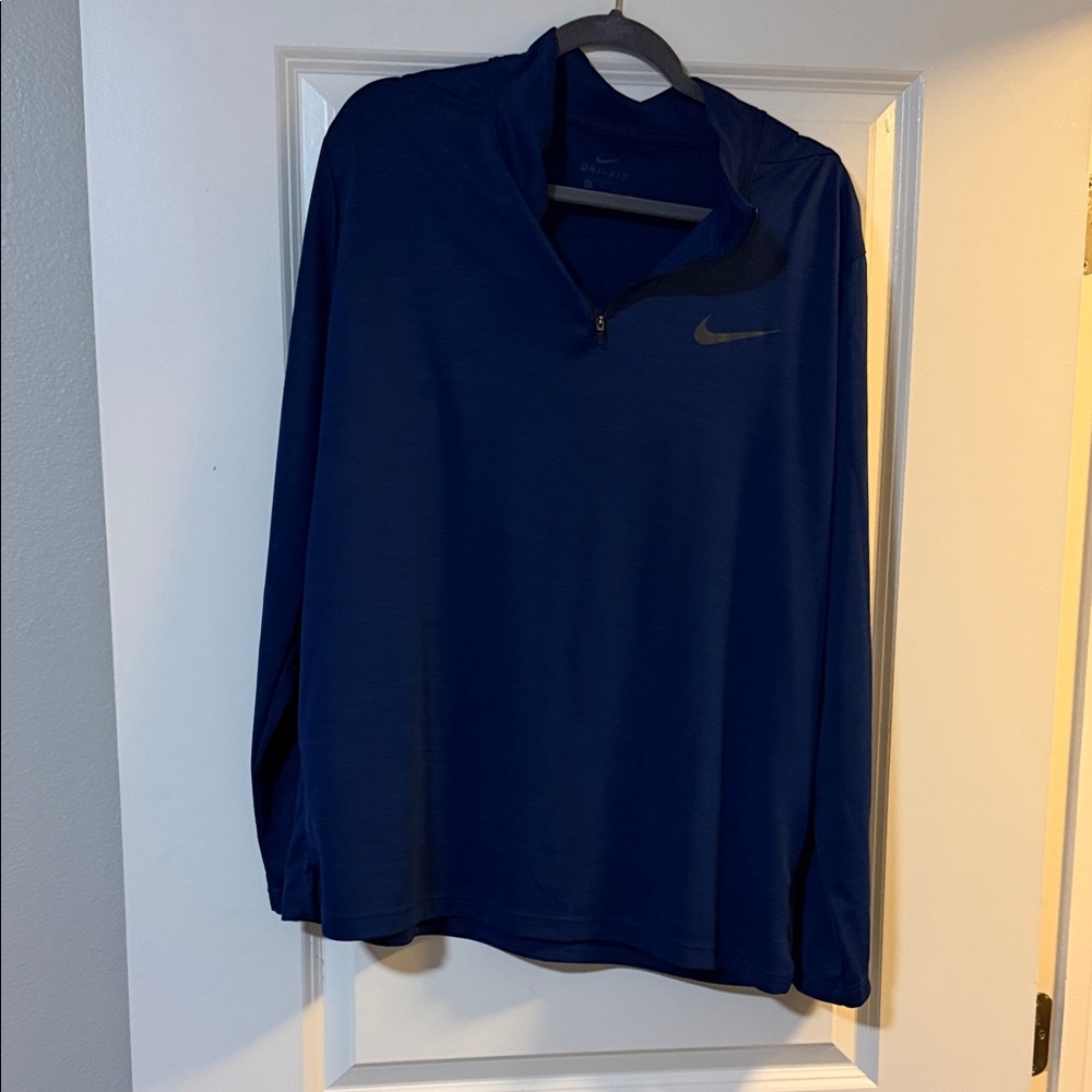 Nike Blue Long Sleeve Dri Fit Running Shirt - XL